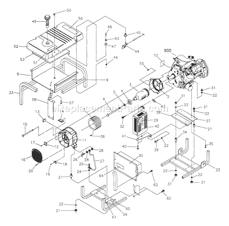Page C Diagram and Parts List for 1190-0  Briggs and Stratton Generator